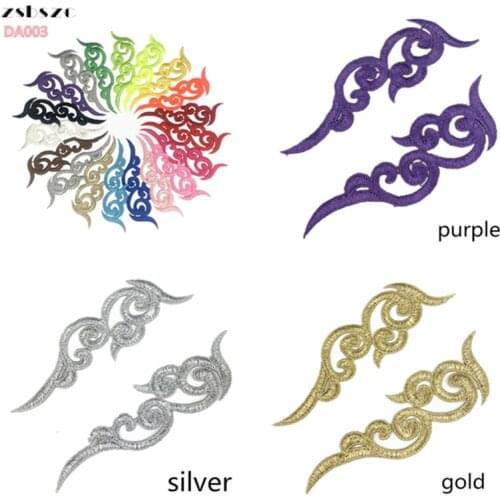 5 pairs fluorescent colors lace Applique patch Tango Latin dance ballet costumes Dress Decor Sewing Crafts DA003