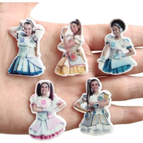 50pcs 5 Styles Mix Cute Japan Cartoon Characters Flatback Resin Cabochon Planar Resins DIY Craft Embellishments Home Decoration