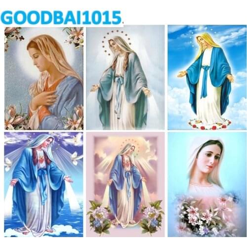 Diamond Embroidery DIY Mosaic Diamond Painting Cross Stitch Kits Religious Figure Angel 5D Art Home Decoration