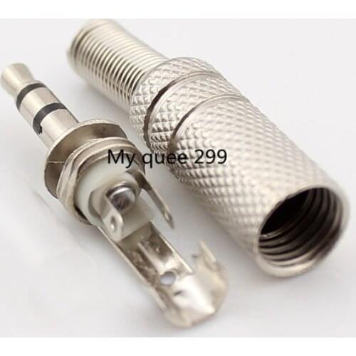 Free shipping 3Pins 3.5mm plug RCA Connector RCA plug 3.5 jack Stereo Headset Dual Track Headphone 10pcs/lot