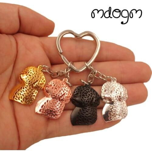Hot Lagotto Romagnolo Dog Animal Cute Gold Silver Plated Keychain For Bag Car Women Men Girls Boys Love Jewelry K155