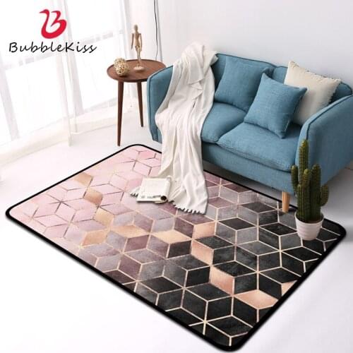 Bubble Kiss 2020 Double Sponge Design Carpet For Living Room Colorful Gold Geometric large Size Carpet Non-Slip Soft Floor Mats