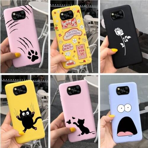For Xiaomi Poco X3 Case Soft Silicone Durable Cute Cartoon Back Cover For Xiaomi Poco X3 NFC PocoX3 X 3 Phone Cases 6.67'' Coque