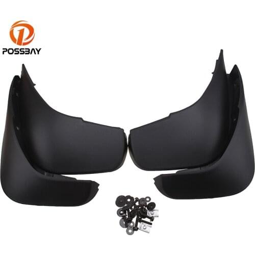 POSSBAY Black Mud Flaps Fit for 2006-2012 Land Rover Range Rover Executive Version Front Rear Wheel Mud Flaps Car Mudguard