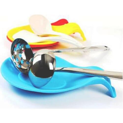 Food Grade Silicone Spoon Pad Flavor Dish High Temperature Seasoning Dish Silicone Soup Spoon Pad Kitchen Accessories Durable