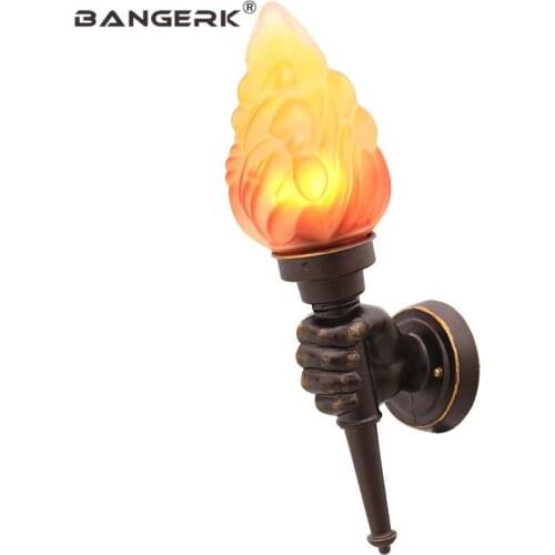 European Outdoor Porch Lights Wall Sconce Lighting Fixtures Waterproof LED Wall lamp Torch player Garden Antirust Luminaire