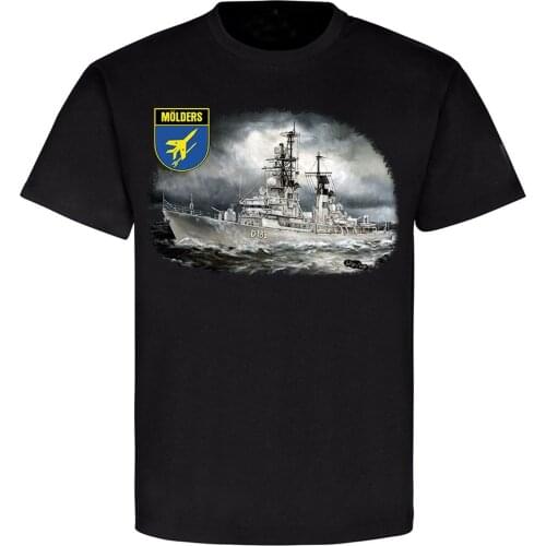 German Navy Bundeswehr Class 103 Molders D 186 Destroyer T-Shirt. Summer Cotton O-Neck Short Sleeve Mens T Shirt New S-3XL