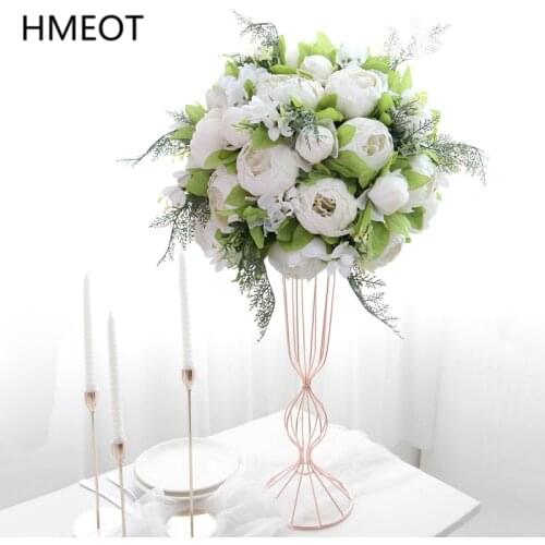 Customized Large 3/4 Peony Flower Ball Road Lead Bouquet Wedding Table Flower Party Wedding Event Stage Display Home Decoration