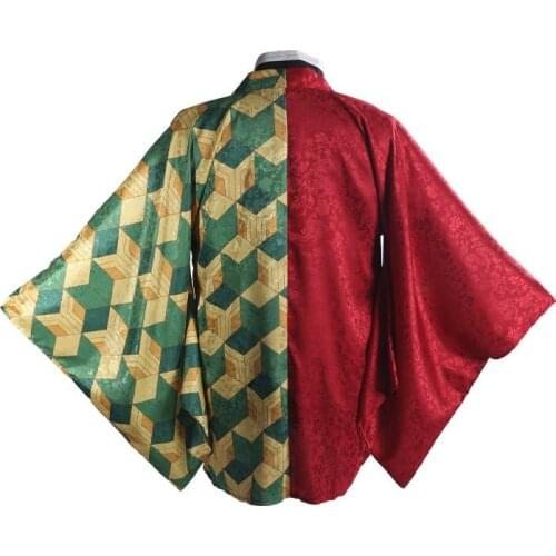 Anime Demon Slayer Kimetsu no Yaiba Kamado Tanjirou Cloak Tomioka Giyuu Cosplay Costume Kochou Shinobu Haori Yukata Brocade Coat