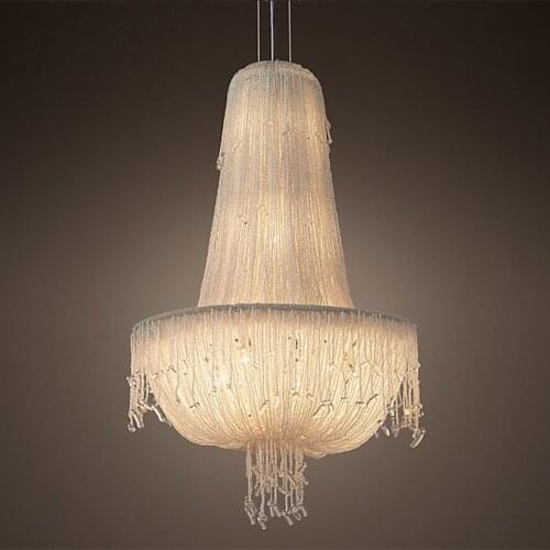 Creative jellyfish chandelier large beautiful french style suspension light for living room foyer bedroom dining room