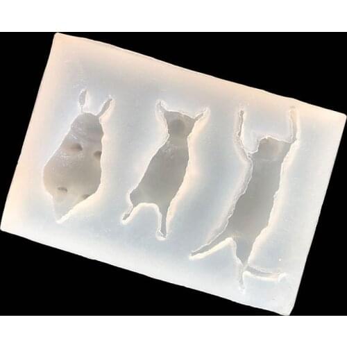 Cartoon Three Small Animals Hand Fondant Silicone Mold Clay Decorative Pendant Ornaments 15-816