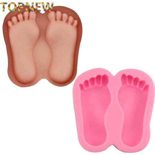 Latest 3D Design Footprint Shape Chocolate Candy Jelly Soap Silicone Mold Cake Decorator Tools 1930