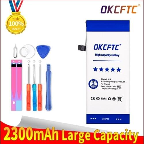 OKCFTC Original high-capacity battery for APPLE iphone 8 2300mAh mobile phone battery tool sticker