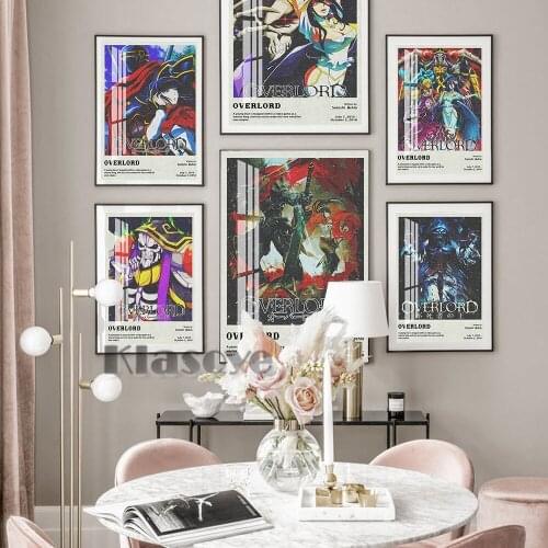 Overlord Japanese Anime Wall Art Stickers Prints Poster Otaku Bedroom Bedside Background Home Decor Fans Collect Canvas Painting