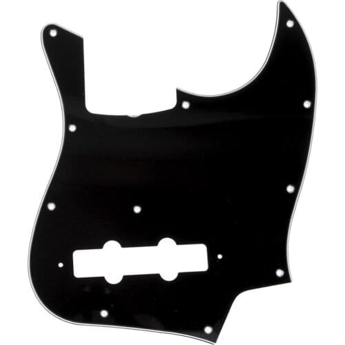 Musiclily Pro 11-Hole J Bass Pickguard for JPN Fender Japan 4-String Jazz Bass, 3Ply Black