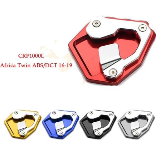 Motorcycle CNC Kickstand Foot Side Stand Extension Enlarge Pad Support Plate For Honda CRF1000L Africa Twin ABS/DCT 2016-2017