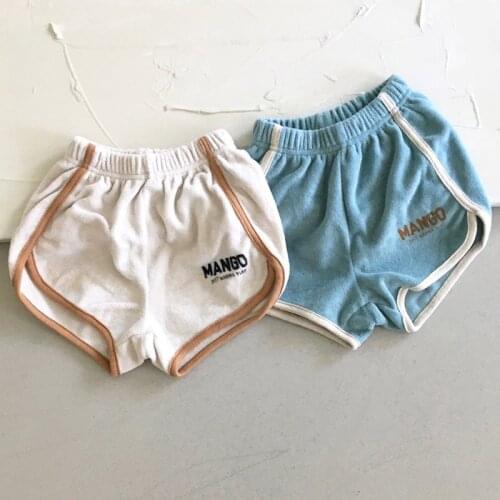 Casual Summer New Infant Baby Boy Letter Printed Stitching Shorts Toddler Girl Cotton Letter Printed Pant