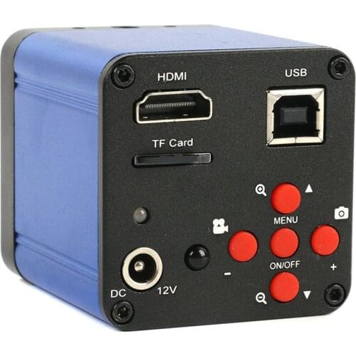 38MP 2K 1080P 60FPS Industry Video Microscope Camera HDMI USB Simultaneous Output Magnifier TF Storage For PCB Chip Phone Repair