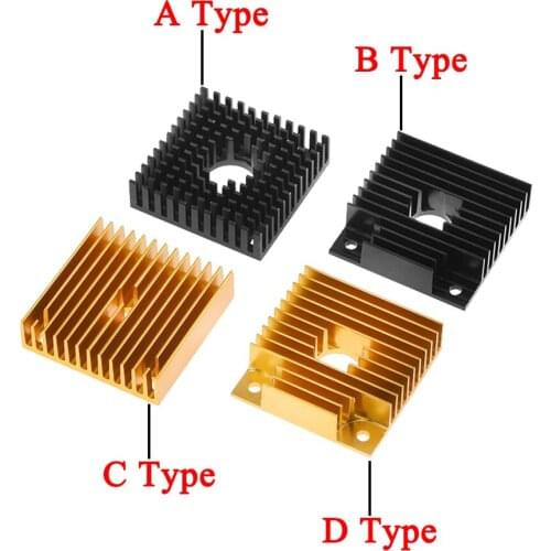 3d printer heat sink MK7 MK8 extruder aluminum block 40x40x11 mm for MK7 extruder MK7/8 multi-slot heat sink 40*10mm Heatsink