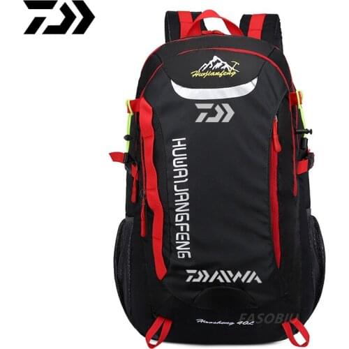 Daiwa Men Fishing Backpack Outdoor Waterproof Breathable Wear-resistant Multipurpose Storage Lock Fishing Travelling Backpack