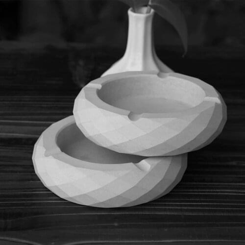 Handmade Concrete Ashtray Silicone Mold Desk Art Craft 3D Creative Clay Cement Pot Mould