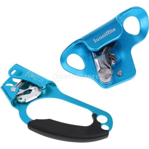 Rock Climbing Mountaineering Tree Arborist Ascension Right Hand Ascender Rope Clamp Riser + Chest Ascender for 8-13mm Rope