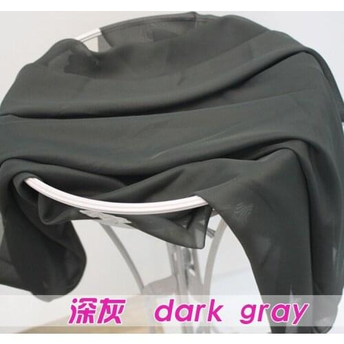 Dark Gray Chiffon Fabric Sheer Bridal Wedding Dress Lining Fabric Skirt 60" Wide 5 Yards Per Lot Free Shipping