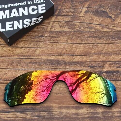 ToughAsNails Resist Seawater Corrosion Polarized Replacement Lenses for Oakley Radar Edge Sunglasses Orange Red Mirrored