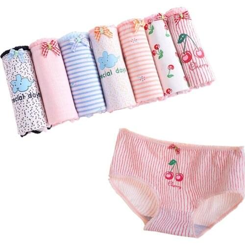 7pcs/lot Panties Underwear Women Cotton Underwear Briefs Sexy Lingeries Print Panties Comfort Seamless Underpants Girls Panty