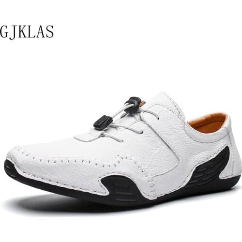 Size 46 Summer Mens Casual Shoes Leather Breathable Soft Handmade Loafers Men Rome Shoes Moccasins Men Sneakers High Quality