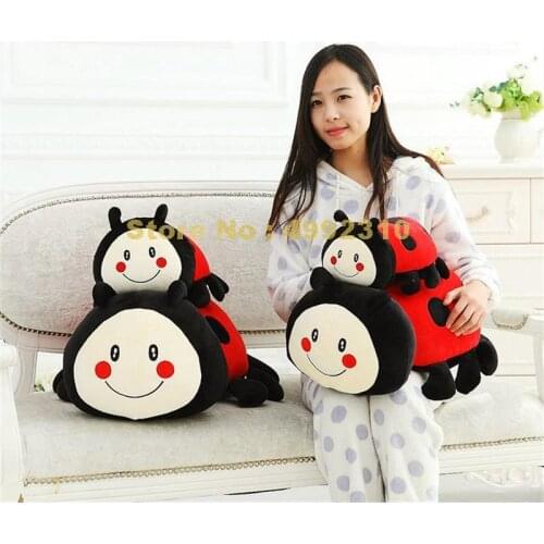 Smile Lady Beetle Ladybug Ladybird Insect Worm Pillow Cushion Plush Doll Stuffed Toy