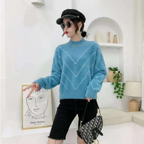 Autumn Winter fashion Womens Sweaters Autumn SleeveKnitted Pullover Sweater Tops woman sweaters