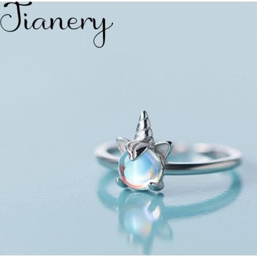 JIANERY Romantic Boho Silver Color Stone Rings for Women Christmas Gift Statement Jewelry Anillos Mujer