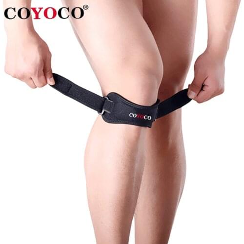 1 Pcs Adjustable Patella Brace Pad Protector Knee Support KneePad COYOCO Brand Anti Falls Injury Bandage Patella Guard Black
