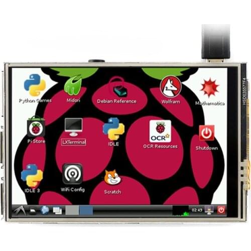 3.5inch Resistive Touch Display (C) for Raspberry Pi, 480×320, 125MHz High-Speed SPI