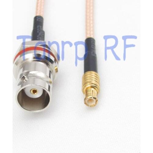 50CM Pigtail coaxial jumper cable RG316 extension cord 20in mini BNC female nut bulkhead to MCX male plug RF adapter connector