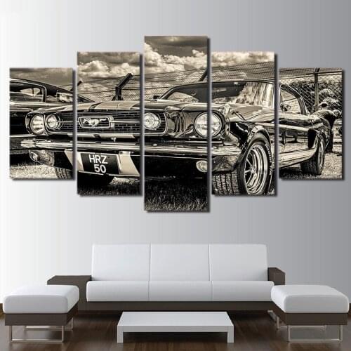 5D Diy square round Diamond Painting 5pieces Sport Retro Car Full Cross Stitch Rhinestone Picture Decoration DropshippingZP-1048