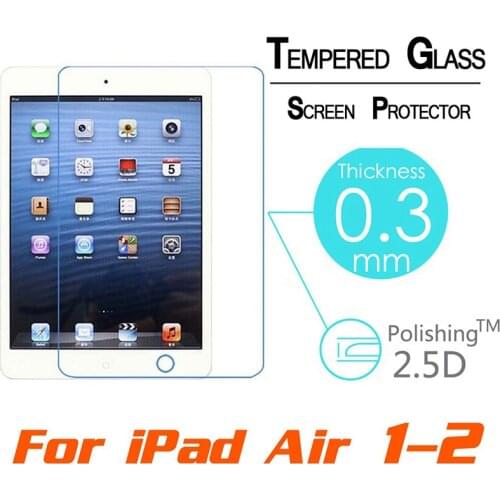 9H 2.5D Premium Screen Protector For iPad Air 1 Air 2 Tempered Glass Clear Front Protective Film For iPad 5 6 9.7"Tempered Glass