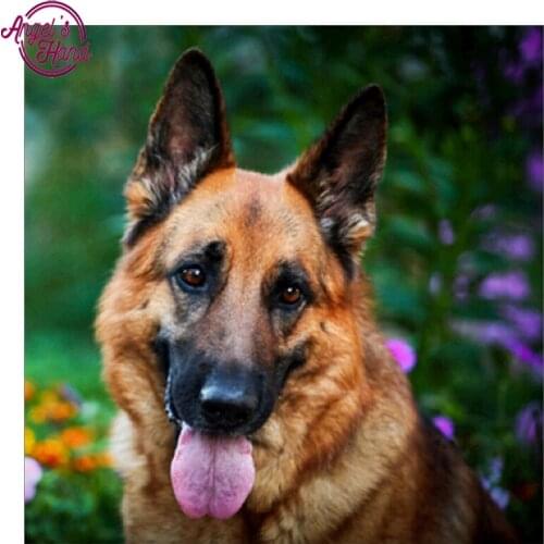 5D DIY Diamond embroidery animal dog diamond painting Cross Stitch full square Rhinestone mosaic decoration gift zx