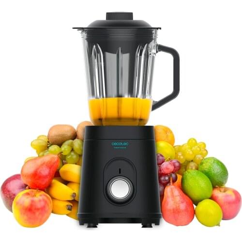 Cecotec blender tumbler Power Black Titanium 1000. 1000 W, 6 leaf blade with black titanium coating, glass jar