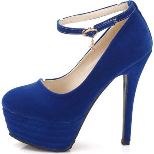 Big SizeSimple waterproof platform high heel single shoes ladies high heels women shoes woman pumps