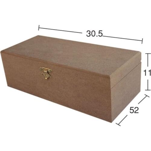 KU340 Junior Clip-On Box, Unpainted Raw Wood Mdf Box