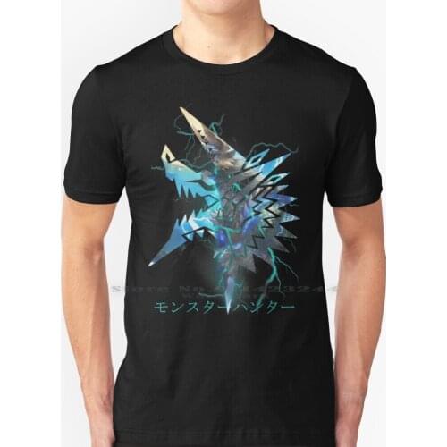 Monster Hunter-Zinogre T Shirt 100% Pure Cotton Monster Hunter Zinogre Jinouga Symbol Emblem Mh3u Mh4u Mhgen Creative Trending