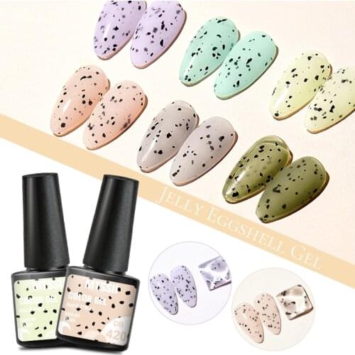 Mtssii Jelly Egg Gel Nail Art Eggshell Effect Gel Yogurt Nail Polish Semi-perman Base Top Coat Varnish Soak Off Uv Color Gel