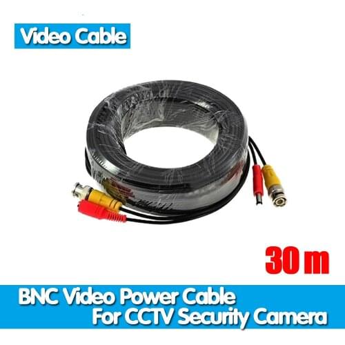 100FT cctv cable 30m BNC Video Power coaxial Cable bnc video output cable for cctv Security Camera