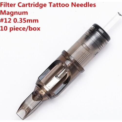 Original Filter Cartridge Tattoo Needles Magnum #12 0.35 #10 0.30mm Membrane System Needles for Cartridge Machine Grip 10pcs/lot
