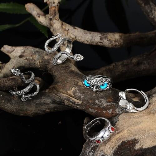 Classic Animal Owl Ring For Women Men Fashion Opening Vintage Finger Rings Advanced Fashion New Jewelry Accessories Best Gift