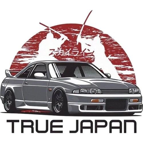 Creative 13cm X 11.1cm True Japan Bushido JDM Vinyl Sticker Car Bumper Decal Sunscreen Accessories Funny Car Stickers