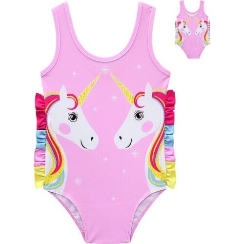 Girls Swimsuit unicorn 3-10 Years Childrens Infantil Girls lol Bikini Suit new Swimsuit For Girls