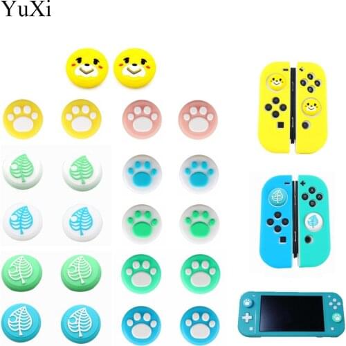 Animal Crossing Cat Paw Cute Pad Thumb Stick Grip Cap Joystick Cover For Nintend Switch Lite Joy-Con Controller Thumbstick Case